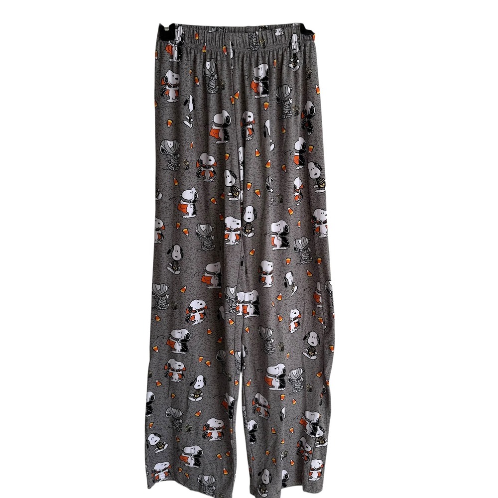 MUNKI MUNKI Gray Snoopy Halloween Ladies Pajama Pants, S